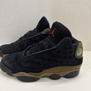 Nike Air Jordan 13 Shoes Retro Size 5Y Black Green Olive 884129-006